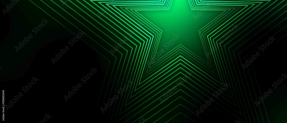 Poster green abstract background overlap layer on dark space