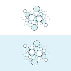 bubble logo icon vector template