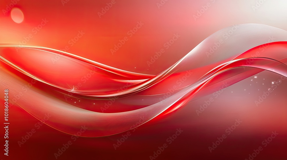 Poster a red abstract background with swirling patterns and soft gradients, creating a sense of depth and m