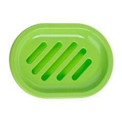 Set open soap dishes from different views isolated