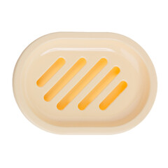 Set open soap dishes from different views isolated