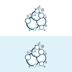 bubble logo icon vector template