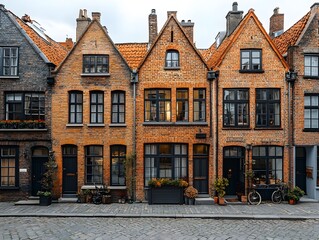 Naklejka premium Historic buildings in a contemporary city