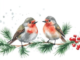 Festive Christmas background, AI generated.