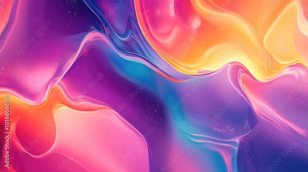 Poster a colorful abstract background with fluid shapes and flowing lines, providing a vibrant backdrop for