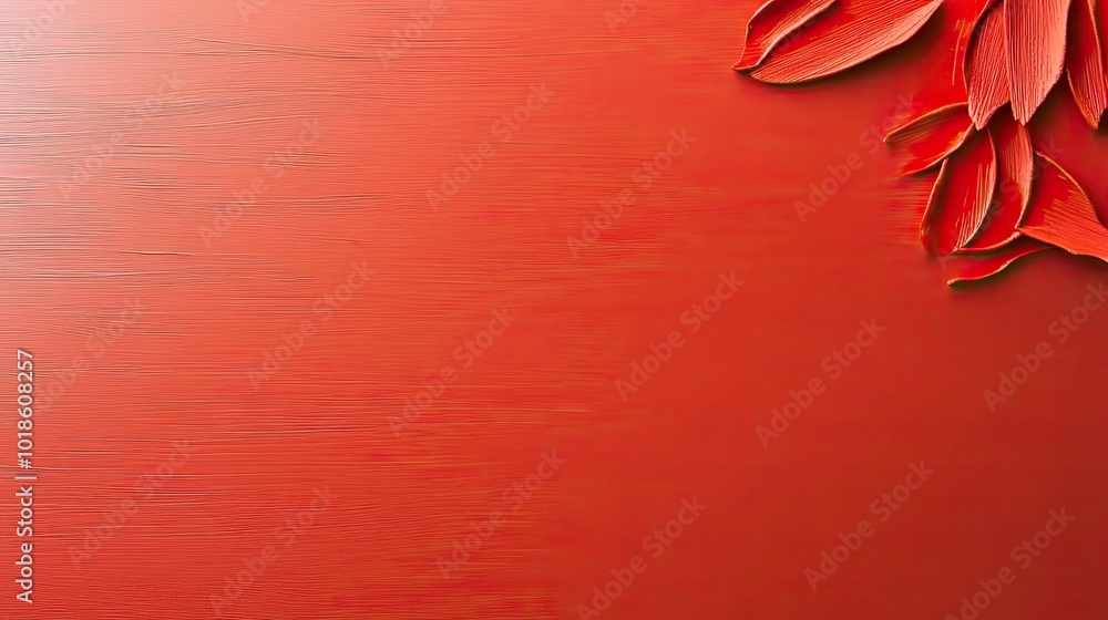 Poster a textured red wallpaper with a subtle embossed pattern, creating a sophisticated and elegant backdr