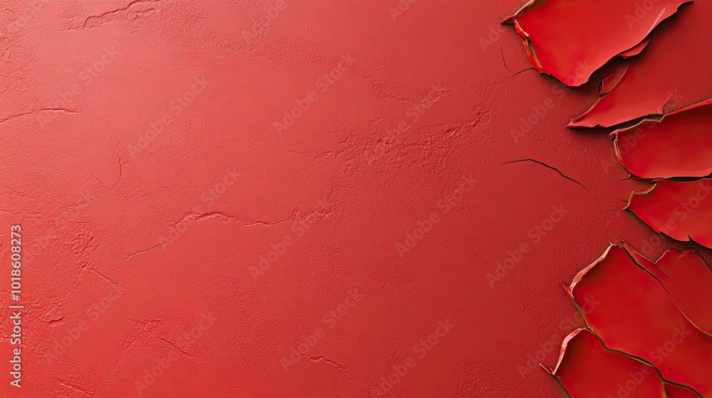 Poster a textured red background resembling rough concrete, creating a bold and gritty visual effect.
