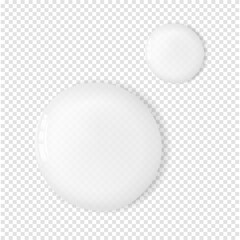 Circle serum with ceramides skin care drops smear realistic vector illustration. Beauty skincare product sample