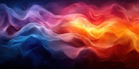 Fototapeta premium Abstract Swirling Colors in a Digital Landscape of Blending Hues