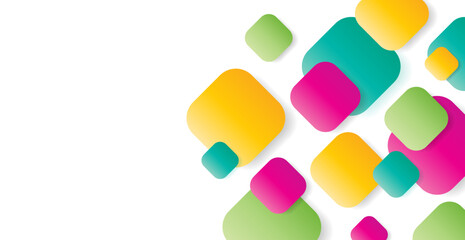 Colorful Geometric Shape Background. Abstract Business Banner. Vector Illustration