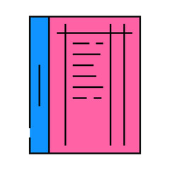 ledger book line icon vector. ledger book sign. isolated symbol illustration