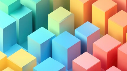 Obraz premium Abstract Colorful Cubes