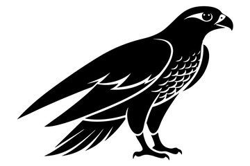 Saudi Arabian Falcon Silhouette Vector Illustration of a Cultural Symbol