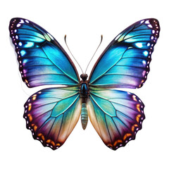 Obraz premium Watercolor illustration of butterfly isolated on transparent background