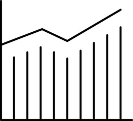 Bar graph line icons set. Graph, Line, Bar, Chart, Diagram, Report, Statistics. Business graphs and charts icons. Business infographics. Statistic data, charts, vector.