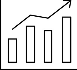 Bar graph line icons set. Graph, Line, Bar, Chart, Diagram, Report, Statistics. Business graphs and charts icons. Business infographics. Statistic data, charts, vector.