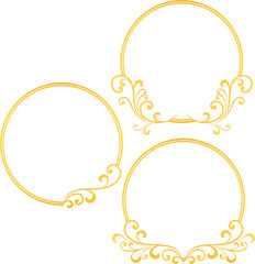 Golden ornament frame. Vector illustration