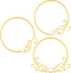 Golden ornament frame. Vector illustration