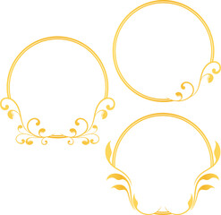 Golden ornament frame. Vector illustration