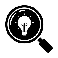 Icon symbolizing search, innovation, and discovery in business.