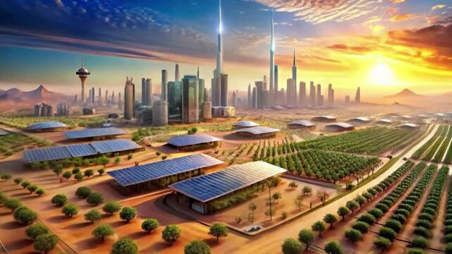Desert Solar Cities. Generative AI