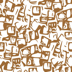 Seamless pattern with a simple abstract drawing