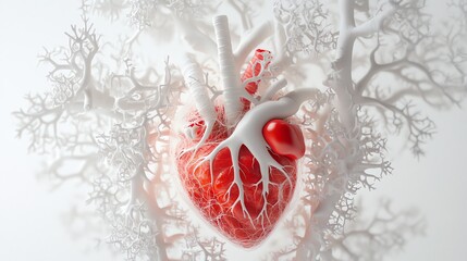 Crosssection of a frog s heart with three chambers lit, Frog Cardiovascular System, amphibian heart anatomy