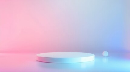 Minimalist Product Display with Neon Lights