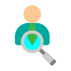 Magnifying Glass Vector Flat Icon Design