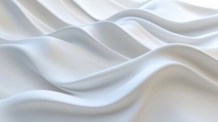 Abstract White Fabric Waves