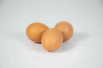 eggs on white background