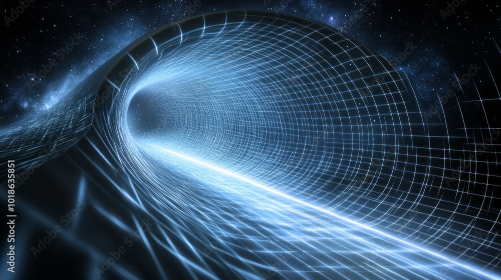 Poster artistic illustration of dark matter detection through cosmic particles interacting with a detector 