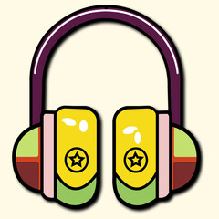 3d headphone icon.
