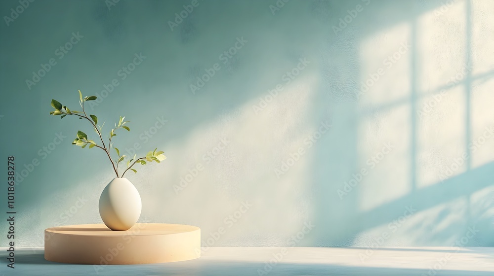 Poster alluring 3d studio space boasting a diversity of hues and a minimalist floor and wall design showcas