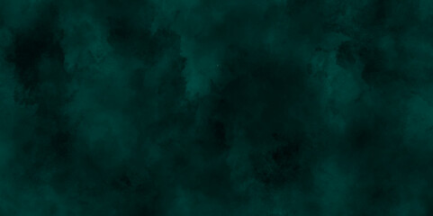 Green smoke on the dark background, Deep Blue Dramatic Horizontal Background With Beautiful Universe Dust, Abstract smoke over the black background. Smoke background.Smoke movement on black background