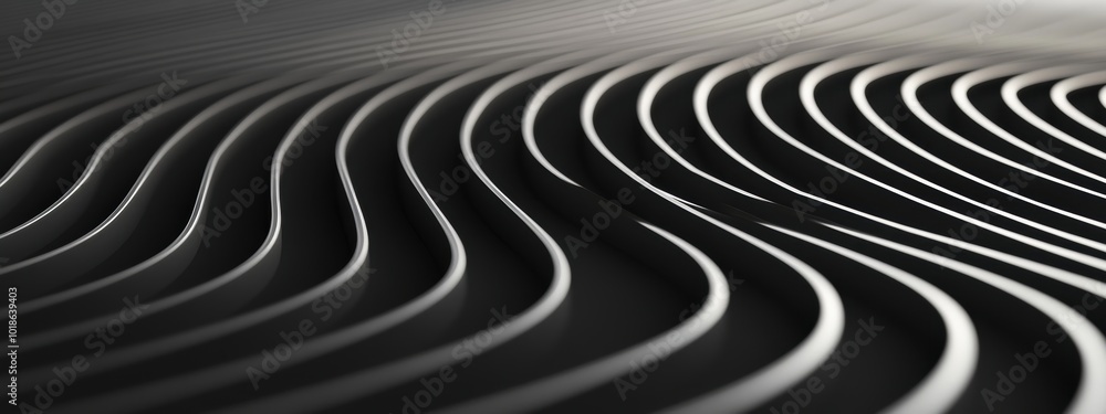 Aufkleber minimalist running track abstract, a close-up view showcasing smooth lines and curves of a running t