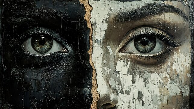 Two Sides of the Same Coin: A Close-Up Portrait of Eyes