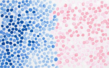 Tiny abstract dots in pastel shades of blue and pink, scattered across a soft grey background for a playful look
