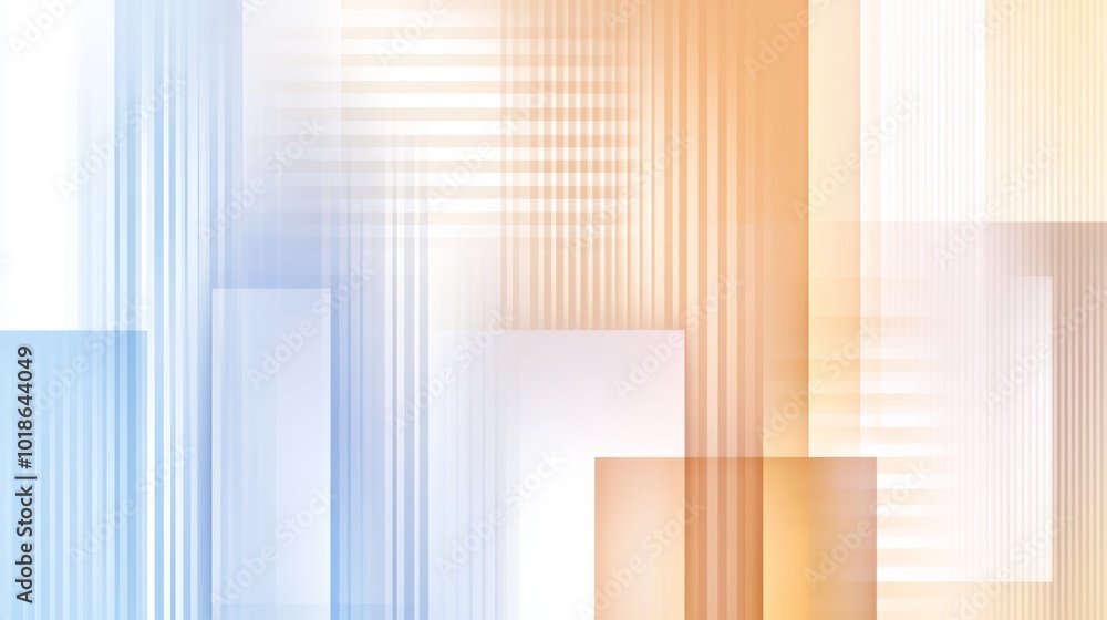 Poster abstract geometric shapes in soft pastel colors, arranged in a repeating grid pattern for a clean an