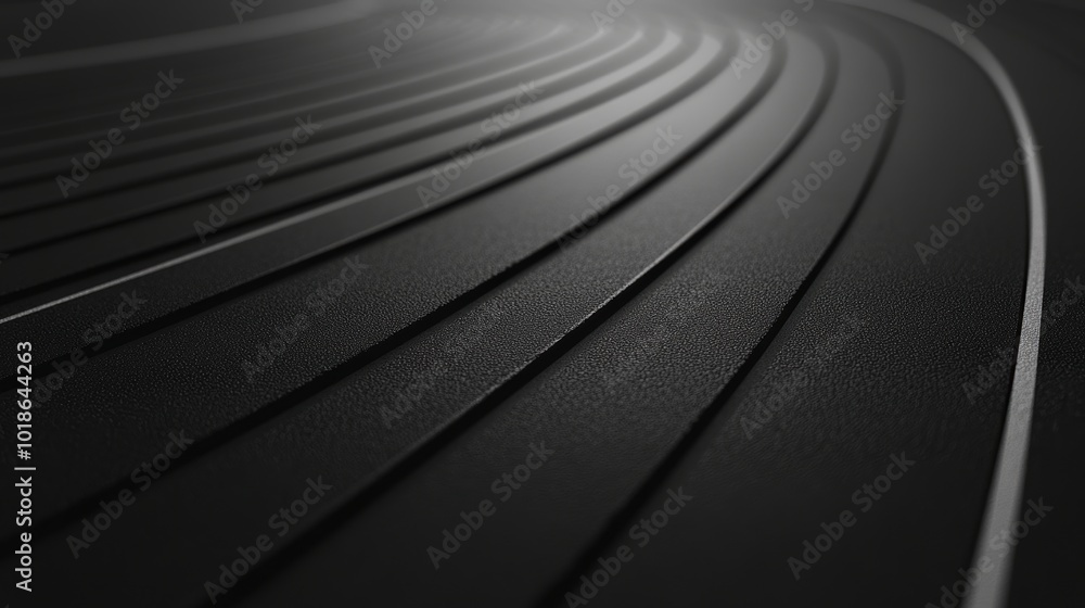 Aufkleber minimalist running track close-up, abstract lines create a striking visual, emphasizing simplicity a