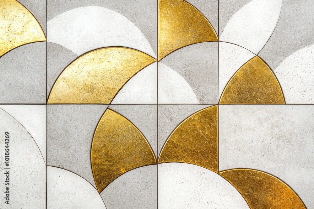 Poster abstract stars in soft gold, arranged symmetrically across a muted grey background for a minimal chr