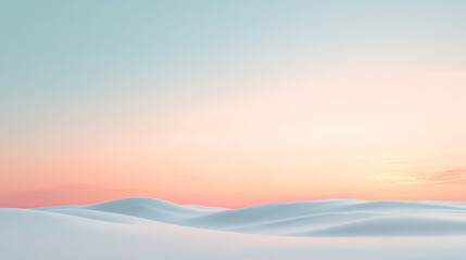 Sunset over calm ocean with gradient sky, serene background