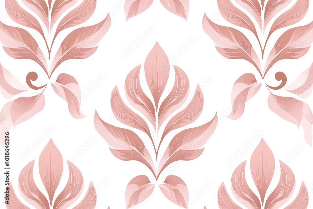 Poster geometric floral motifs in soft pastels create a balanced and structured pattern, perfect for a calm