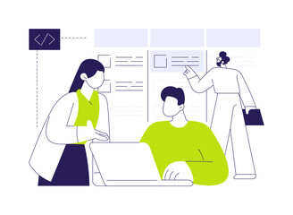 Agile project management abstract concept vector illustration.