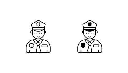 Police Officer icon design with white background stock illustration