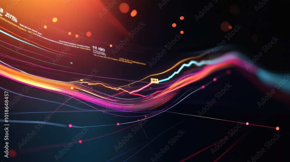 Poster dynamic abstract data visualization concept