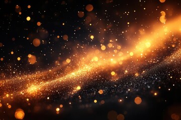 Obraz premium luxurious gold bokeh background with shimmering particles soft focus lights creating a glamorous awardshow atmosphere