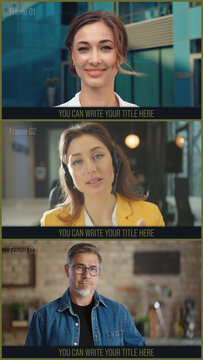 Multi Screen 3x Split Screens Vertical Stories for Social Media