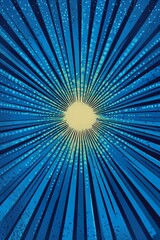 Obraz premium A vibrant burst of blue radiating outward, creating a dynamic and energetic mood.