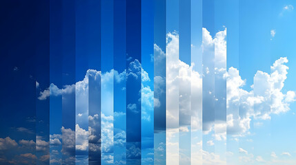 Fototapeta premium Striped Cloudscape: A Sky Full of Possibilities